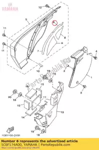 yamaha 1C6F174A00 aislante, cubierta lateral - Lado inferior