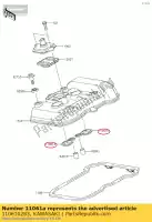 110610283, Kawasaki, guarnizione, foro spina ex250k8f kawasaki  ninja z 250 300 2008 2009 2010 2011 2013 2014 2015 2016 2017 2018 2019 2020 2021, Nuovo