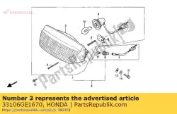 Ici, vous pouvez commander le ressort, réglage de la poutre auprès de Honda , avec le numéro de pièce 33106GE1670: