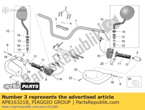 aprilia AP8163218 oberer u-bolzen - Unterseite