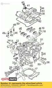 aprilia AP0430622 anillo de junta 16x22 - Lado inferior