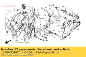 honda 16966MJ4670 joint, fuel tube - Bottom side