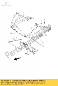 Suzuki 9447321H00YHH cowling,side,r - Bottom side