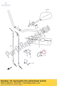 suzuki 5863138G00 guide, cable - Bottom side