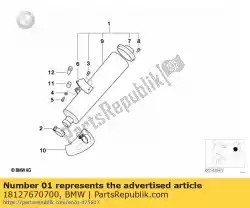 Here you can order the rear muffler from BMW, with part number 18127670700: