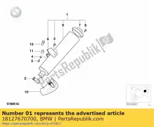 bmw 18127670700 silencieux arrière - La partie au fond