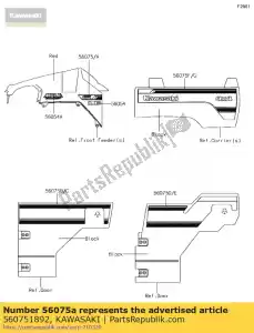 kawasaki 560751892 01 padrão, fr fender, rh, eps - Lado inferior