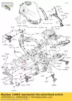 140930511, Kawasaki, 01 couverture, harnais, gauche kawasaki  900 2017 2018 2019 2020 2021, Nouveau