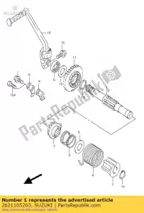 suzuki 2621105203 eixo, estrela de chute - Lado inferior