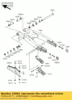 330010577, Kawasaki, Arm-comp-swing kx450fcf kawasaki kx 250 450 2012, Nuovo