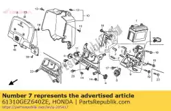 Here you can order the bracket, headlight *nh138 from Honda, with part number 61310GEZ640ZE: