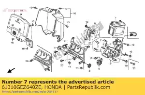 Honda 61310GEZ640ZE bracket, headlight *nh138 - Bottom side