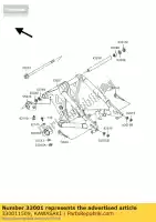 330011509, Kawasaki, Arm-comp-swing kawasaki vn classic 800, Nieuw