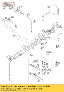 ktm 54802001100 stuur d = 28 mm hoog 04 - Onderkant