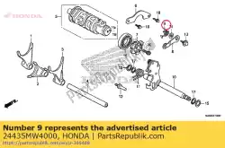 veer, trommelstop van Honda, met onderdeel nummer 24435MW4000, bestel je hier online: