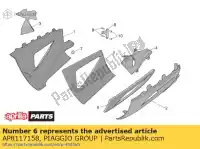 AP8117158, Piaggio Group, Isolamento acústico. painel. lh baixo. aprilia rst futura 1000, Novo