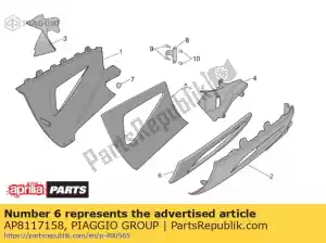 Piaggio Group AP8117158 acoustic insul. panel. lh low. - Bottom side