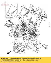 Aqui você pode pedir o amortecedor 3 em Yamaha , com o número da peça 1TX282370000: