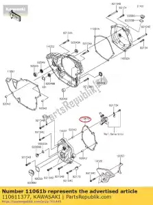 kawasaki 110611377 01 joint, générateur - La partie au fond