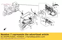 81360MCA000, Honda, dekking, r. zadeltasvanger honda gl goldwing a  gold wing deluxe abs 8a gl1800a gl1800 airbag 1800 , Nieuw