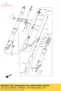 yamaha 2S3231410000 veer, voorvork - Onderkant