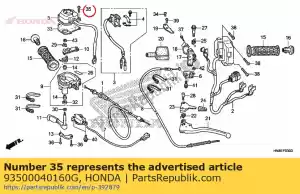 honda 93500040160G parafuso, panela, 4x16 - Lado inferior