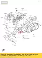 92153Y058, Kawasaki, Bullone, 5x10 ksf90a7f kawasaki  j 90 125 300 700 2015 2016 2017 2019 2020 2021, Nuovo