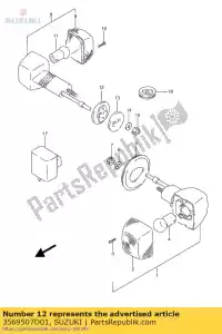 suzuki 3569507D01 espaciador, rr tsl - Lado inferior