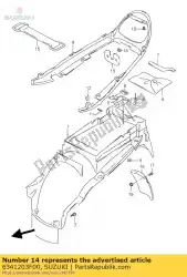 Aqui você pode pedir o almofada, fe traseiro em Suzuki , com o número da peça 6341203F00: