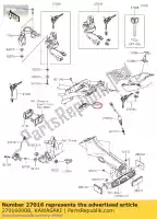 270160008, Kawasaki, assedio, attaccante sedile kawasaki er6f  f z eversion d er6n e b c a kle versys klz ninja sl sugomi edition krt special version abs zr800 er650 bx250 br250 ex650 er 6f 6n z800 bds dds ads cds 1000 bef def z800e 250sl 650 z250sl z650l lams 650l kle650 z900 ex400 400 se l z400 z650 , Nuovo