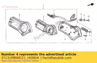 37131MBWD21, Honda, cap assy. honda cb hornet f cbr  rossi fr rr sport fs cbf n s na sa rra cbr600f cbr600fr cbr600fs cb600f 600 , Novo