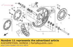 wheel sub assy., rr. Van Honda, met onderdeel nummer 42650MEY000, bestel je hier online: