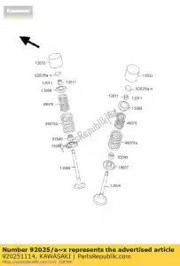 kawasaki 920251114 calço 3.20t z750-e1 - Lado inferior