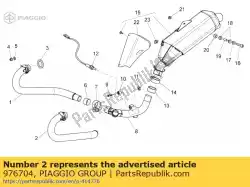 Aqui você pode pedir o lh tubo de escape em Piaggio Group , com o número da peça 976704: