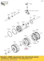 Aqui você pode pedir o embreagem de roda klx250s9f em Kawasaki , com o número da peça 130860004: