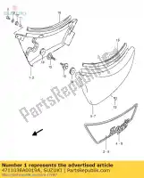 4711038A0019A, Suzuki, ok?adka, ramka, r. suzuki vs 600 800 1992 1993 1994 1996 1997 1998 2000 2002, Nowy