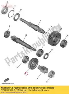 yamaha B74E615100 ingranaggio, trasmissione primaria - Il fondo