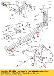 Here you can order the seal-oil,bjn 30374 from Kawasaki, with part number 920491205: