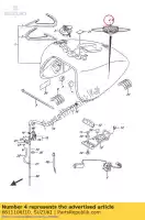 6811106J10, Suzuki, emblema, serbatoio del carburante suzuki vl1500bt intruder vl1500t 1500 , Nuovo