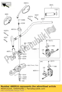 kawasaki 460910200 controle de montagem de caixa, rh vn1700 - Lado inferior