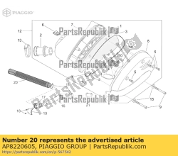 Aprilia AP8220605, Tubo, OEM: Aprilia AP8220605