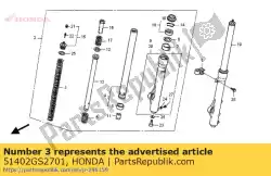 Here you can order the spring,fr. Cushion from Honda, with part number 51402GS2701: