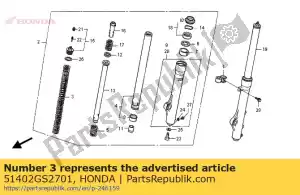 Honda 51402GS2701 wiosna, poduszka prz - Dół