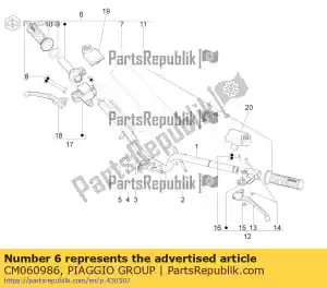 Piaggio Group CM060986 gaspedaal cpl. - Onderkant