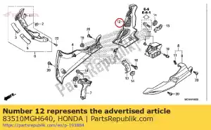 Honda 83510MGH640 garde, r. chaleur du moteur - La partie au fond