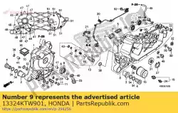 Ici, vous pouvez commander le roulement c, vilebrequin l. Côté (marron) auprès de Honda , avec le numéro de pièce 13324KTW901: