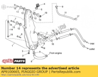 AP9100665, Aprilia, Tuyau de niveau d'huile, Nouveau