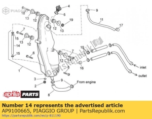 aprilia AP9100665 przewód poziomu oleju - Dół