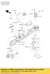 Here you can order the cover,fuel gauge zx1100-e1 from Kawasaki, with part number 140901624: