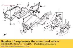 dekking, r. Zijde * y151r * (y151r ster barstte geel) van Honda, met onderdeel nummer 83800HM7A00ZE, bestel je hier online: